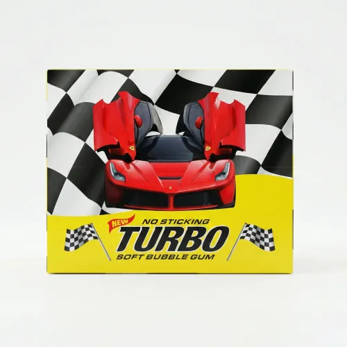 Жувальна гумка Turbo (Турбо) 100 шт, легендарна жуйка з вкладишами авто, смак дитинства