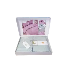 Постільна білизна в подарунковій коробці Laura Grand сімейства — Yukon — Biruza