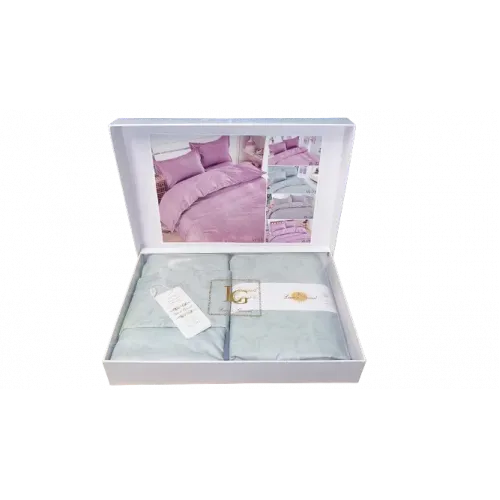 Постільна білизна в подарунковій коробці Laura Grand сімейства — Yukon — Biruza
