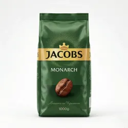 Кава в зернах Jacobs Monarch 1 кг | Класична кава Якобз Монарх, Середнє обсмажування, Оригінал