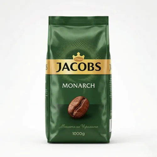 Кава в зернах Jacobs Monarch 1 кг | Класична кава Якобз Монарх, Середнє обсмажування, Оригінал