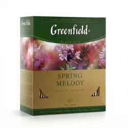 Чай чорний Greenfield Spring Melody 100 пакетиків з чебрецем (150 г) в індивідуальних конвертах