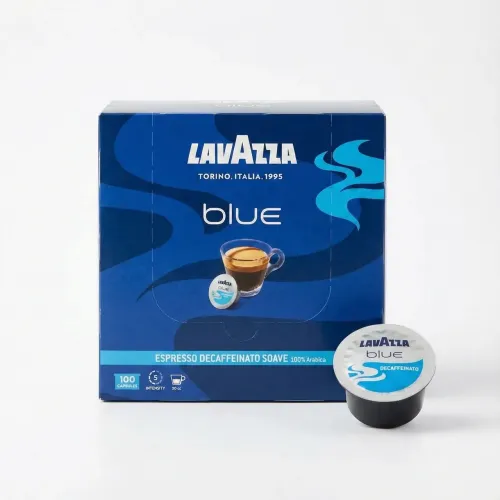 Кава в капсулах Lavazza Blue Espresso Decaffeinato Soave (без кофеїну) 100% Арабіка, 100 шт