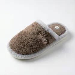 Чоловічі плюшеві капці (Коричневі/Капучино). Теплі кімнатні тапочки 41-45