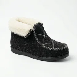 Жіночі зимові чуні-капці на хутрі Чорні. Теплі короткі бурки бабуші (37-41 р)