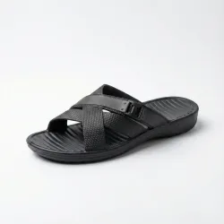 Шльопанці чоловічі піна ЕВА чорні. Сланці пляжні з перехресними ремінцями. Розміри 40-46