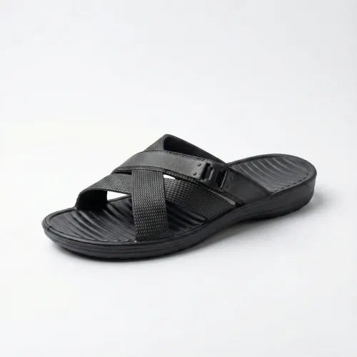 Шльопанці чоловічі піна ЕВА чорні. Сланці пляжні з перехресними ремінцями. Розміри 40-46