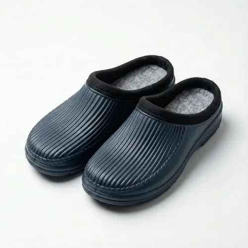 Калоші чоловічі садові з піни утеплені (повсть) сині, Зимові сабо для дачі (розміри 41-45)