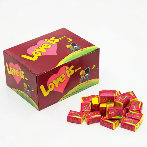Блок жувальної гумки Love is... Яблуко та Лимон (100 шт) | Зелені жуйки Лав із Оригінал