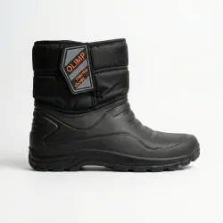 Чоловічі зимові дутики Olimp 41-46 р, короткі теплі чоботи на липучці, галоші ЕВА чорні