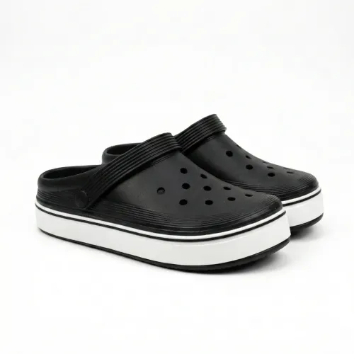 Сабо чоловічі чорні Dago Style піна ЕВА. Стильні крокси на білій підошві 41-45