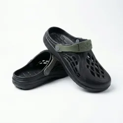 Сабо чоловічі чорні з хакі Gipanis піна ЕВА. Стильні крокси для дачі та відпочинку 41-45