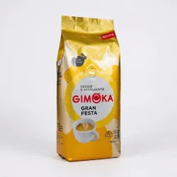 Кава в зернах Gimoka Gran Festa 1 кг | Насичена італійська кава, Інтенсивність 11, Золота пачка