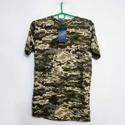 Футболка камуфляжна Піксель, чоловіча тактична футболка Strongman, армійська літня кофта Pixel