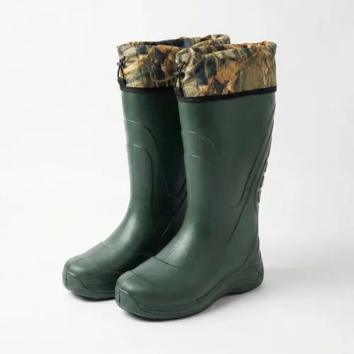 Чоловічі чоботи піна ЕВА з манжетом. Легкі зелені гумаки для рибалки 41-45