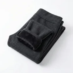 Безшовні термолосини на хутрі Шугуан (Верблюжа вовна), дуже теплі зимові легінси чорні, щільні