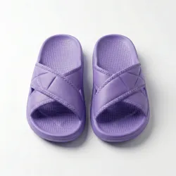 Жіночі шльопанці піна EVA на платформі, фіолетові (36-41). Пляжні тапочки Dago Style