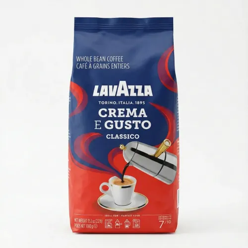 Кава в зернах Lavazza Crema e Gusto Classico 1 кг оригінал, Італійська зернова кава Лавацца Крема е Густо