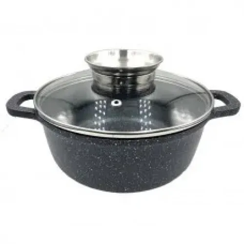 Казан UNIQUE UN-5277 7л (28см мармур/чорний