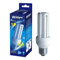 Лампа компактна люмінесцентна КЛЛ ІСКРА 3U 15W 3000К Е27