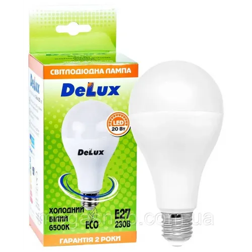 Лампа Світлодіодна 20Вт E27 6500K DELUX BL 80