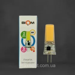 Капсульна Світлодіодна Лампа BIOM G4 5W 220V (силікон) 3000К теплий білий