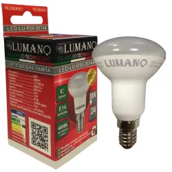 Лампа LED R50-8W-E14-4000K 630Lm LU-R50-08144