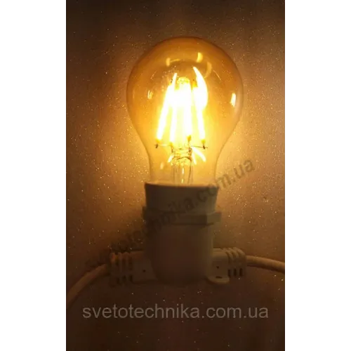 Лампа Едісона філамент Etron 185-ELP-1 A60F 8w E27 2700 K бронза