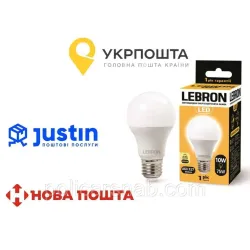 Лампа світлодіодна енергозберігаюча моделі A60 з цоколем E27 потужністю 12W торгової марки LEBRON LED