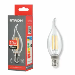 Світлодіодна LED лампа 10W E14 3000K С37 ETRON 1-EFP-135 Filament