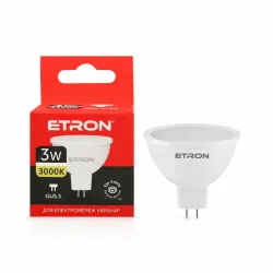 Світлодіодна LED лампа MR16 3W GU5.3 3000K 220V ETRON 1-ELP-063 рефлекторна