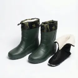 Сапоги короткие мужские зимние пена ЭВА. Полусапоги утепленные с камуфляжным манжетом. Размеры 41-45 43