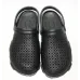 Силіконові чоловічі капці з закритим носком чорного кольору, пляжні чоловічі крокси з перфорацією