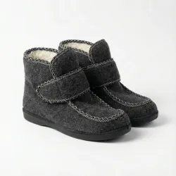 Бурки суконні зимові на липучці. Сірі чуні для широкої ноги та високого підйому. Розміри 37-42 39