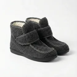 Бурки суконні зимові на липучці. Сірі чуні для широкої ноги та високого підйому. Розміри 37-42 40