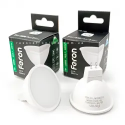 Світлодіодна лампа Feron MR-16 LB-216 8W LED 220V G5.3 Ø50х58мм 2700K / 4000K матова 700Lm