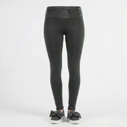 Леггинсы женские на меху темно-серые, теплые зимние лосины с широким поясом, плотный трикотаж XL