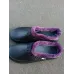Галоші сабо жіночі зимові з піни ЕВА. Чорні утеплені капці з фіолетовим хутром. Розміри 37-41 39