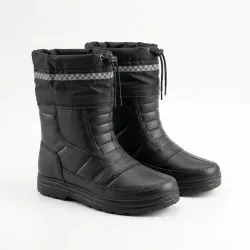 Чоботи зимові дутики чорні, сноубутси з піни ЕВА та текстилю утеплені, на затяжці 43