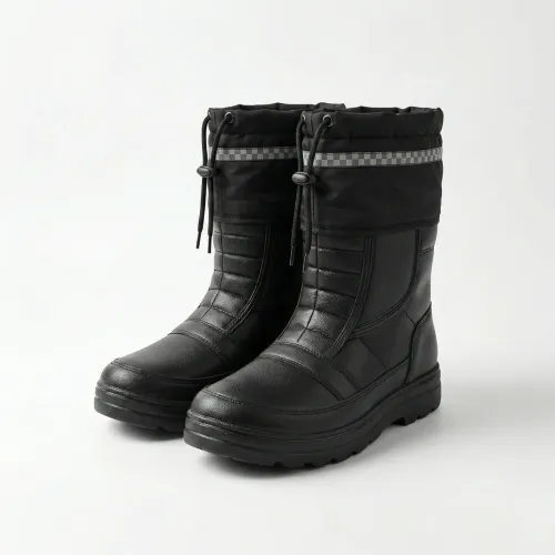 Чоботи чоловічі зимові чорні Krok піна ЕВА. Теплі дутики з хутряною вставкою 41-45 43