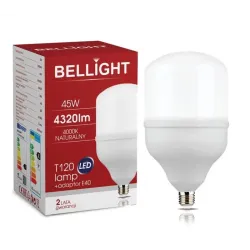 Лампа світлодіодна T120 220V/45W 4000K цоколь Е27 та Е40 адаптор