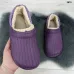 Калоші без задника сабо на хутрі жіночі Dago Style фіолетові