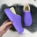 Калоші без задника сабо на хутрі жіночі Dago Style фіолетові