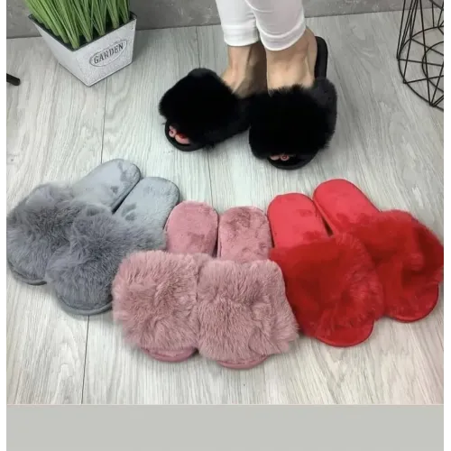 Теплі пухнасті жіночі хутряні кімнатні капці 36 — 41 38-39 38