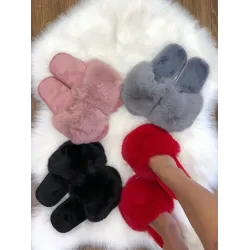 Теплі пухнасті жіночі хутряні кімнатні капці 36 — 41 40-41 телефонуйте перед замовленням 38