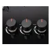 Газова плита AOYANG 3 конфорки (Врізна + Настільна). Скляна варильна поверхня 50х30 см, Чорна