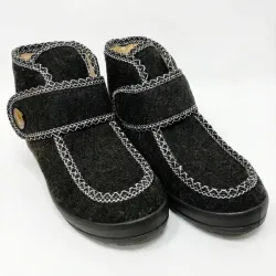 Бурки жіночі високі суконні на липучці. Чорні зимові чуні для широкої ноги. Розміри 37-42 39