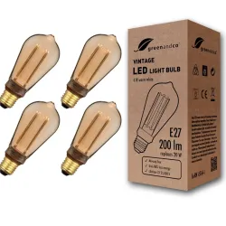 Світлодіодна лампа у вінтажному стилі в стилі ретро для атмосферного освітлення E27 ST64 Edison