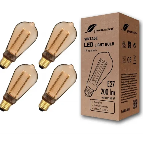 Світлодіодна лампа у вінтажному стилі в стилі ретро для атмосферного освітлення E27 ST64 Edison