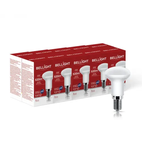 Світлодіодна лампа Bellight R50 6W E14 4000K НАБІР 10шт.